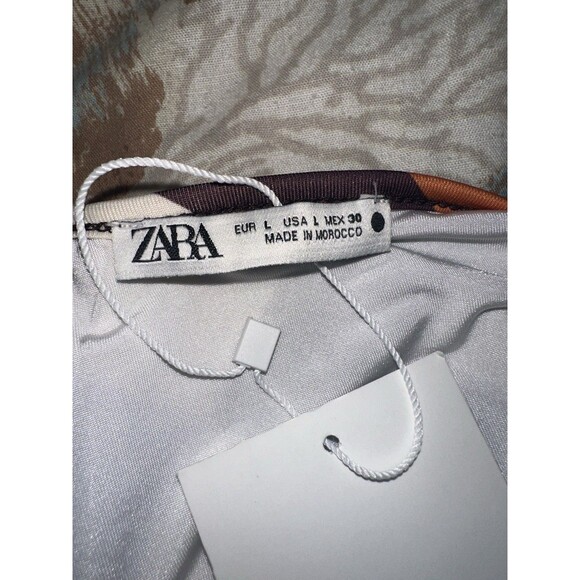 ZARA Geometric print cut out body suit Size L Bathing Suit Beach Pool Tanning - Picture 11 of 13